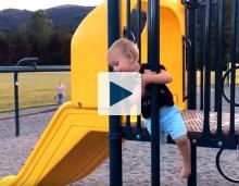 Kid falling off playground