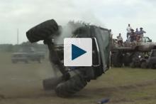 Truck rolling over
