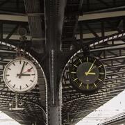 Clocks in a railway station